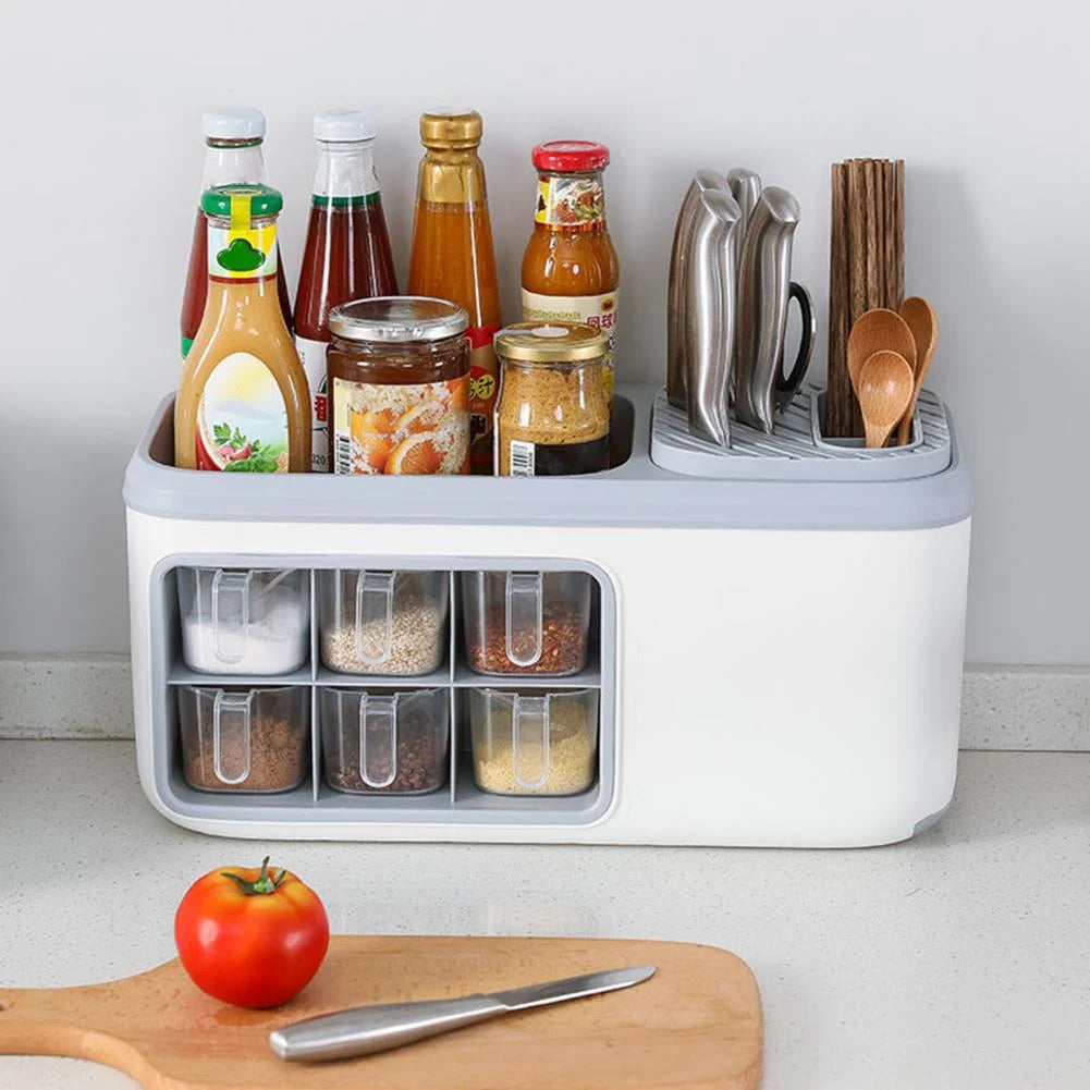 Seasoning Organizer Raised Edge Drainage Tray