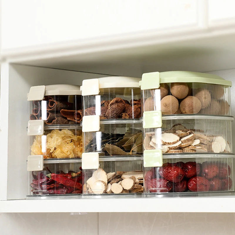 Seasoning Storage Box Vacuum-Pump Seal Stackable BPA-Free