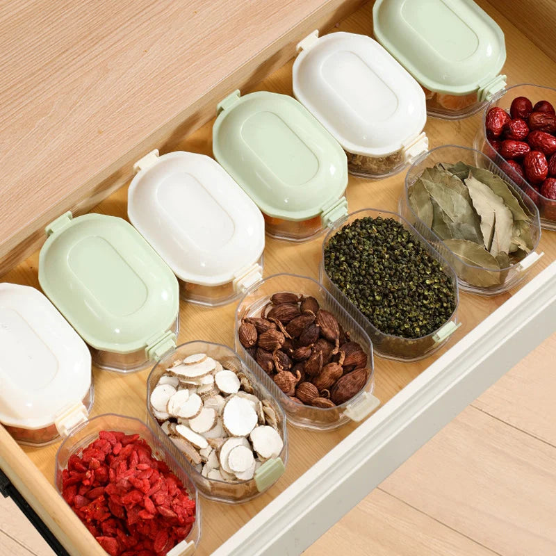 Seasoning Storage Box Vacuum-Pump Seal Stackable BPA-Free