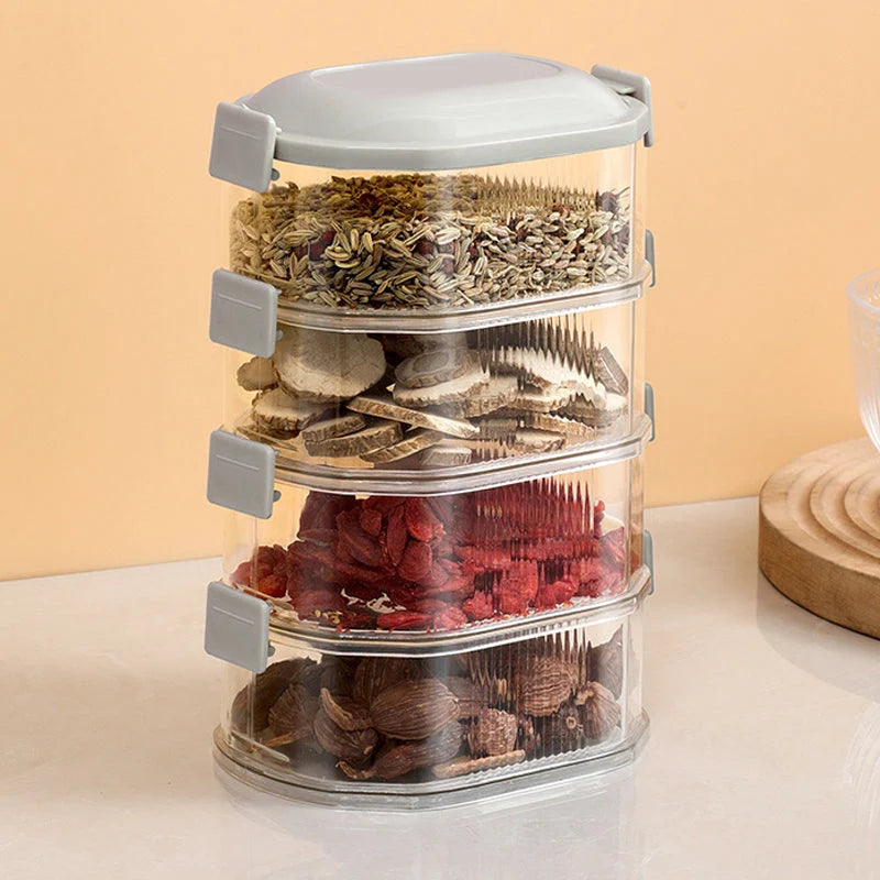 Seasoning Storage Box Vacuum-Pump Seal Stackable BPA-Free