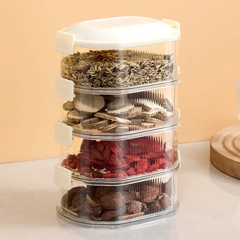Seasoning Storage Box Vacuum-Pump Seal Stackable BPA-Free