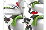 Seat Belt Adjuster Diverts Belly Pressure Non-Slip Base