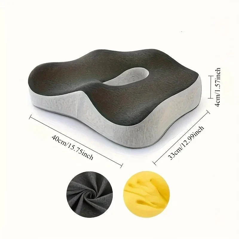 Seat Cushion 3-Zone Memory Foam Lumbar Support