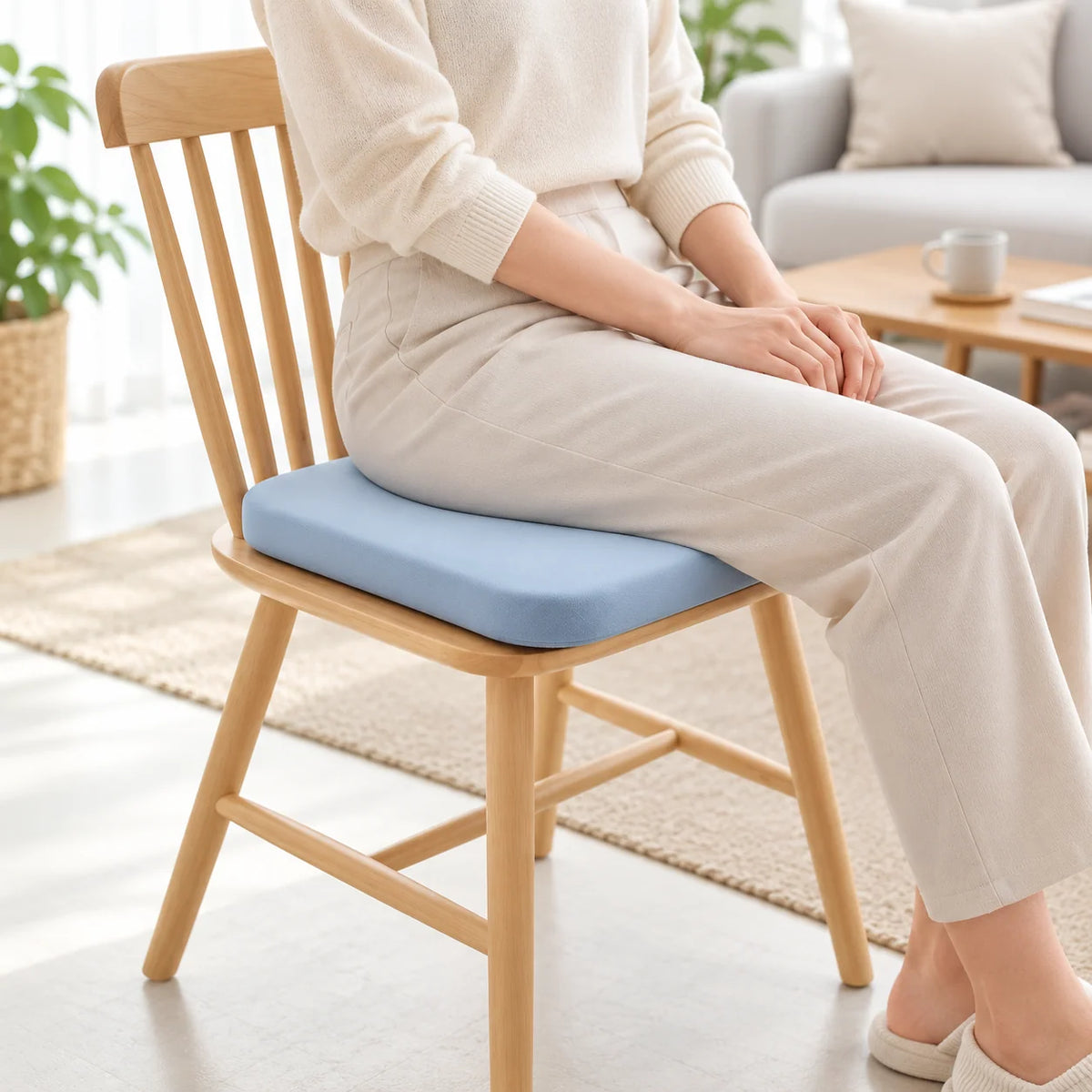 Seat Cushion Memory Foam Ergonomic Tailbone Support Pressure-Relieving Comfort