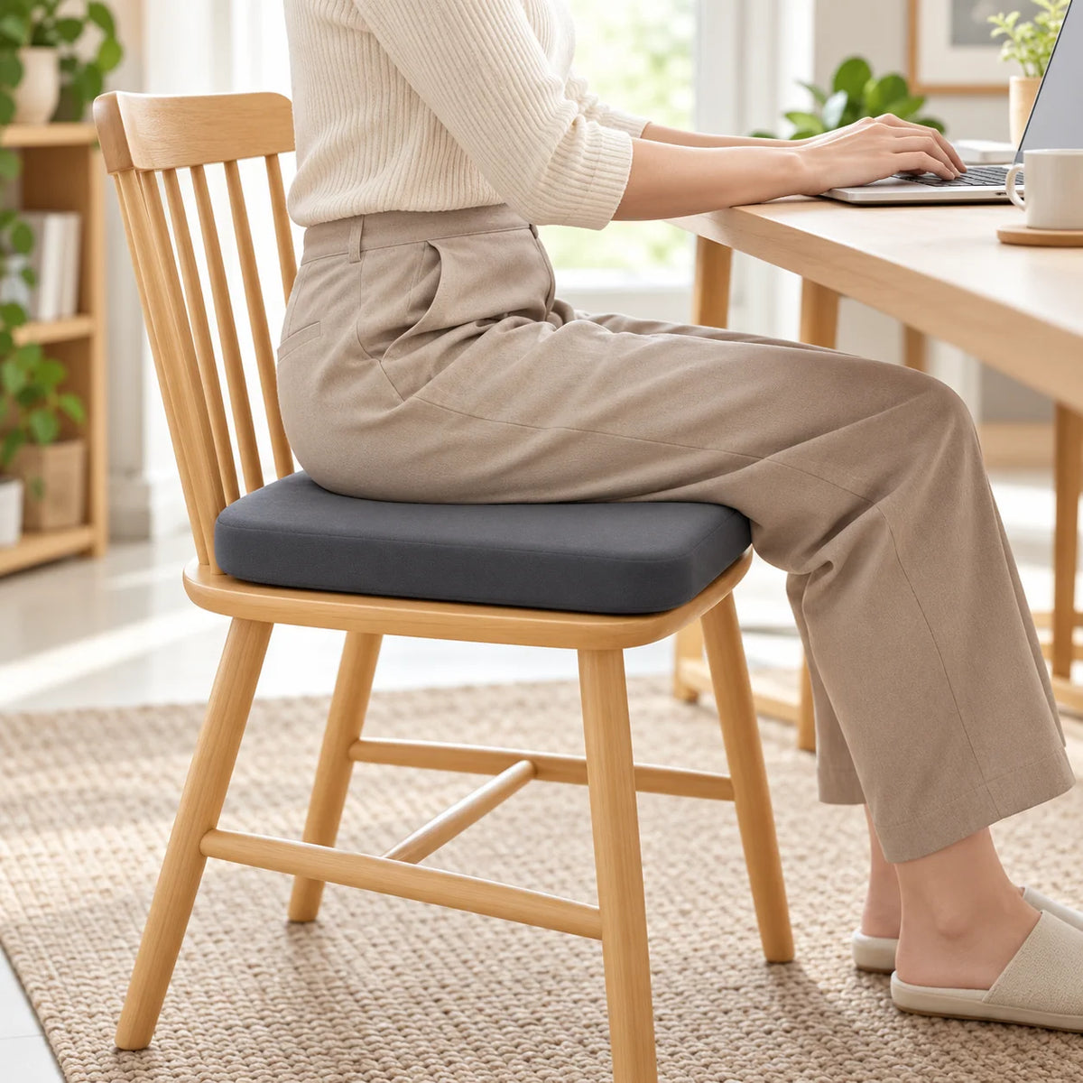 Seat Cushion Memory Foam Tailbone Support Pressure Relief