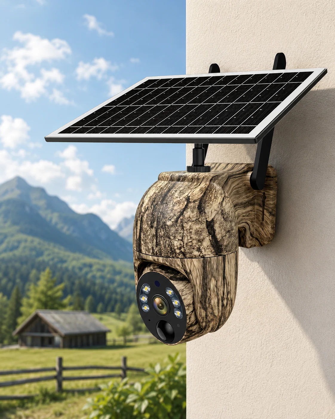 Security Camera Solar-Powered 2K PTZ Color Night Vision