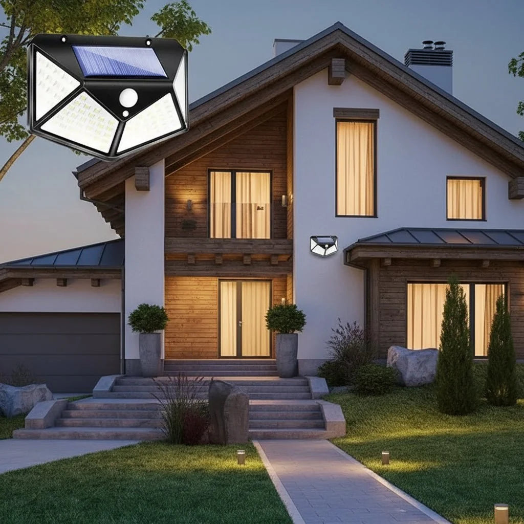 Security Light Solar-Powered Motion-Activated LED Outdoor Light