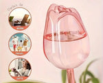 Self-Watering Plant Globe Tulip-Shaped Glass Slow-Release