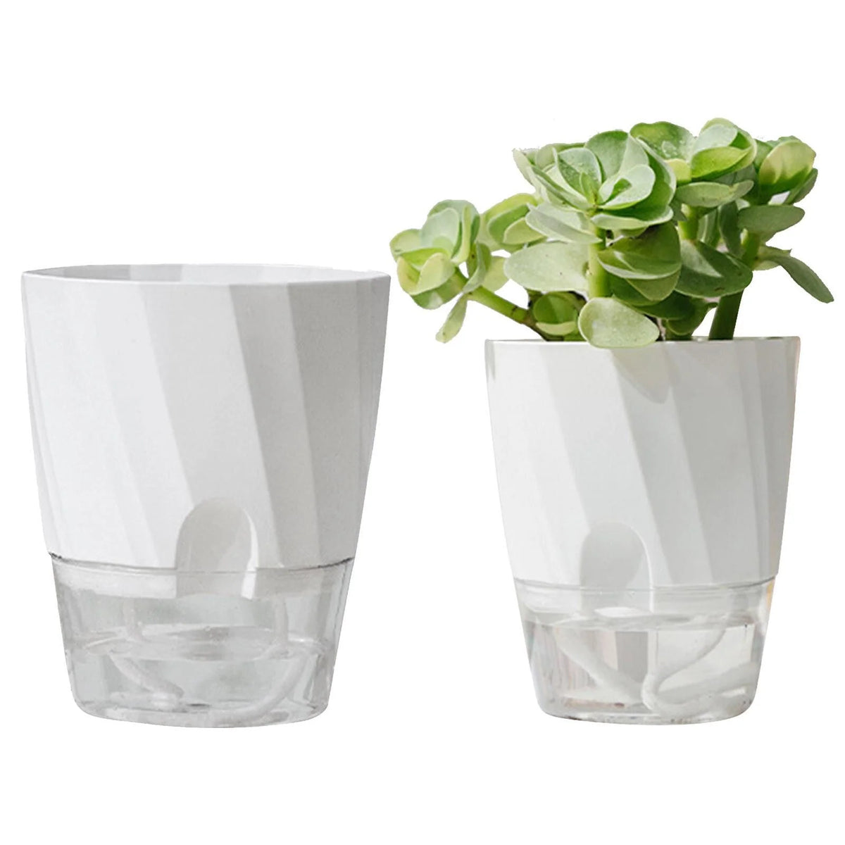 Self-Watering Planter Built-In Water Reservoir Lightweight Plastic