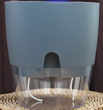 Self-Watering Planter Dual-Layer Cotton Rope & Transparent Basin