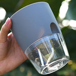 Self-Watering Planter Dual-Layer Cotton Rope & Transparent Basin