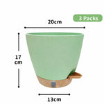 Self-Watering Planter Set of 3 with Water Level Indicator