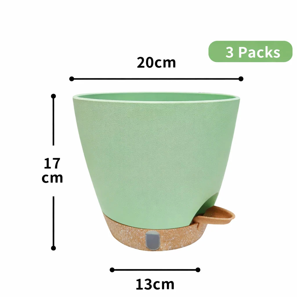 Self-Watering Planter Set of 3 with Water Level Indicator