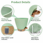 Self-Watering Planter Set of 3 with Water Level Indicator
