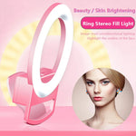 Selfie Ring Light Clip-On 3 Light Colors USB Rechargeable