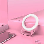 Selfie Ring Light Clip-On 3 Light Colors USB Rechargeable