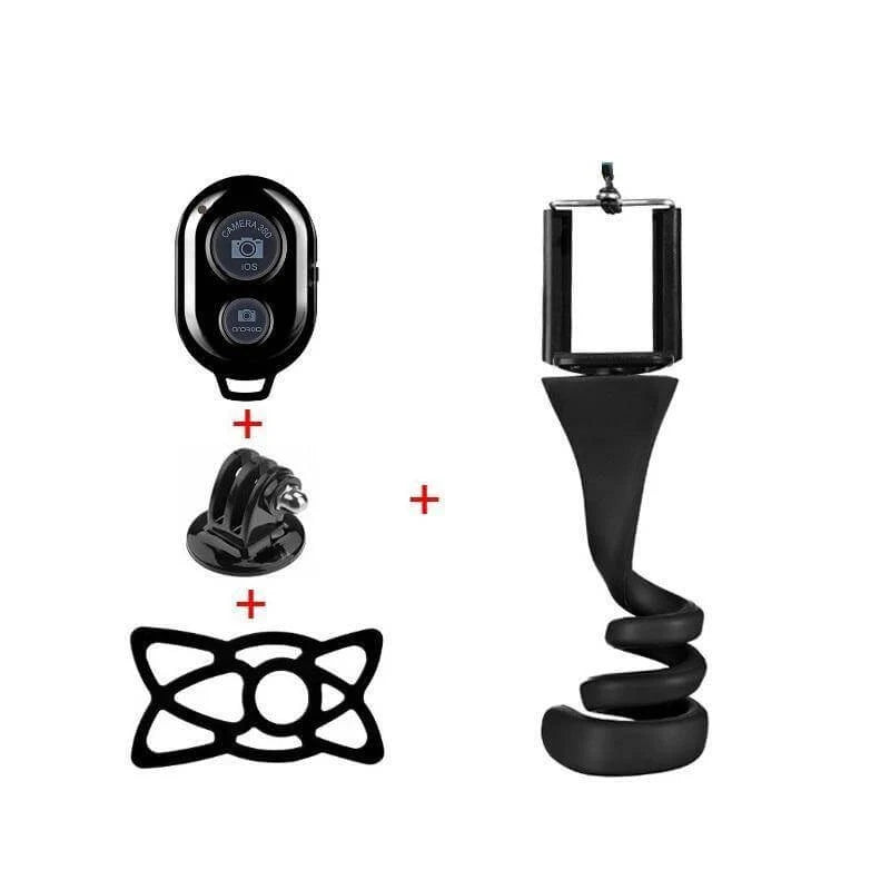 Selfie Stick Flexible Wraparound Mount Bluetooth Remote Control