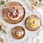 Serving Plate Natural Wood With Optional Cover