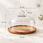 Serving Plate Natural Wood With Optional Cover