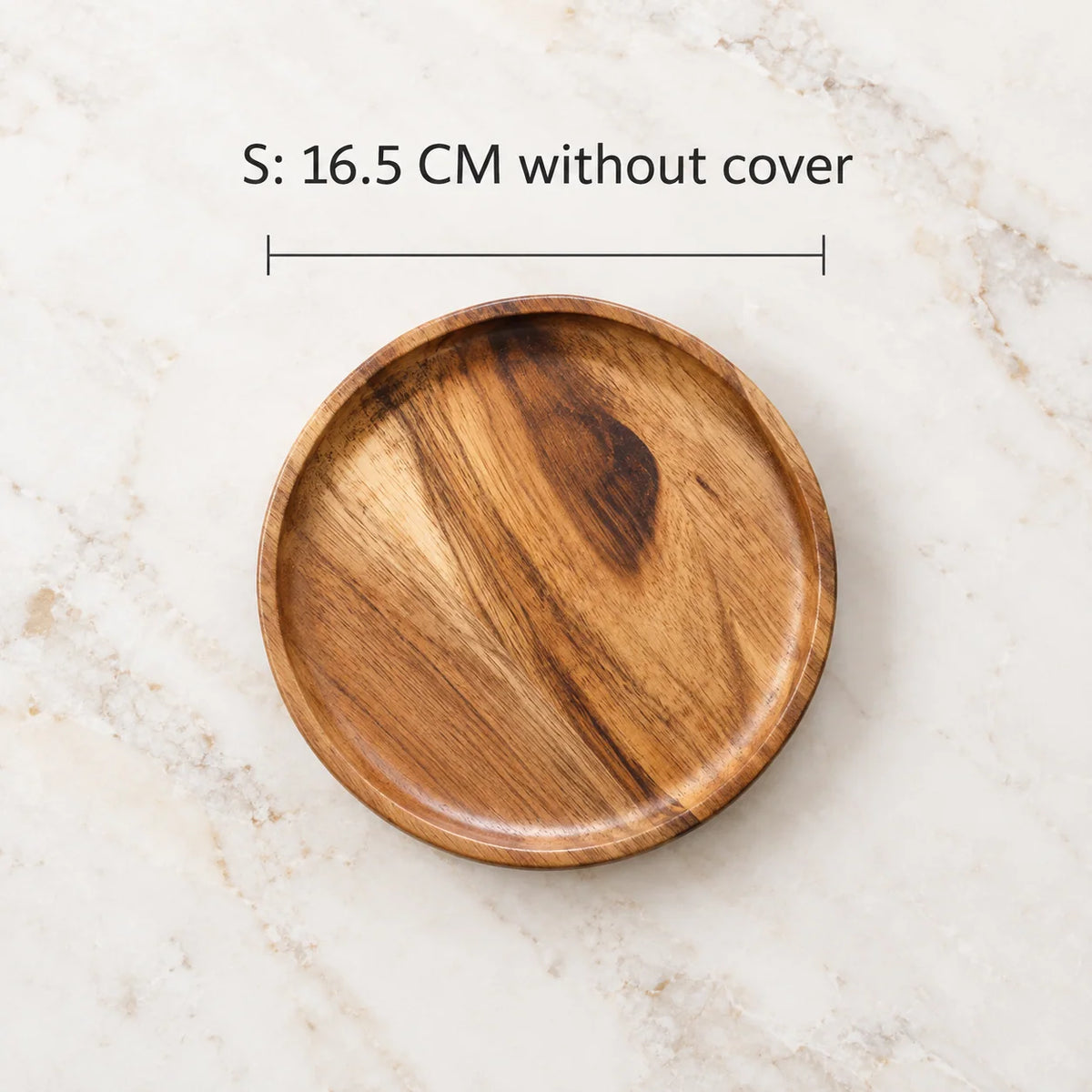 Serving Plate Natural Wood With Optional Cover
