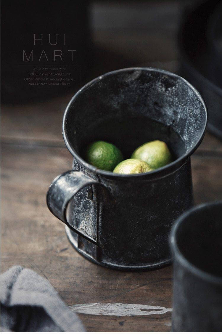 Serving Set Galvanized Zinc European Style For Storage & Decor