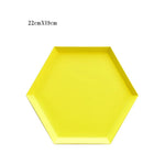 Serving Tray Metal Geometric Design Sturdy Construction