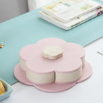 Serving Tray Rotating 10 Compartments Non-Slip Base