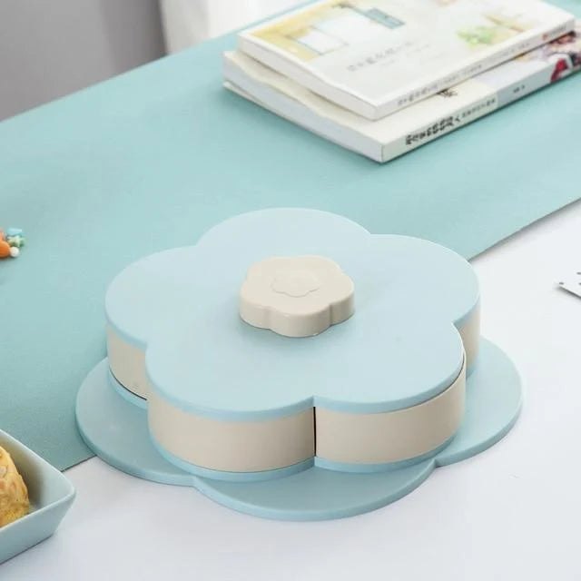Serving Tray Rotating 10 Compartments Non-Slip Base