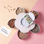 Serving Tray Rotating 10 Compartments Non-Slip Base