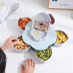 Serving Tray Rotating 10 Compartments Non-Slip Base