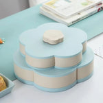 Serving Tray Rotating 10 Compartments Non-Slip Base