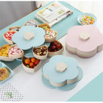 Serving Tray Rotating 10 Compartments Non-Slip Base