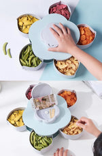 Serving Tray Rotating 10 Compartments Non-Slip Base