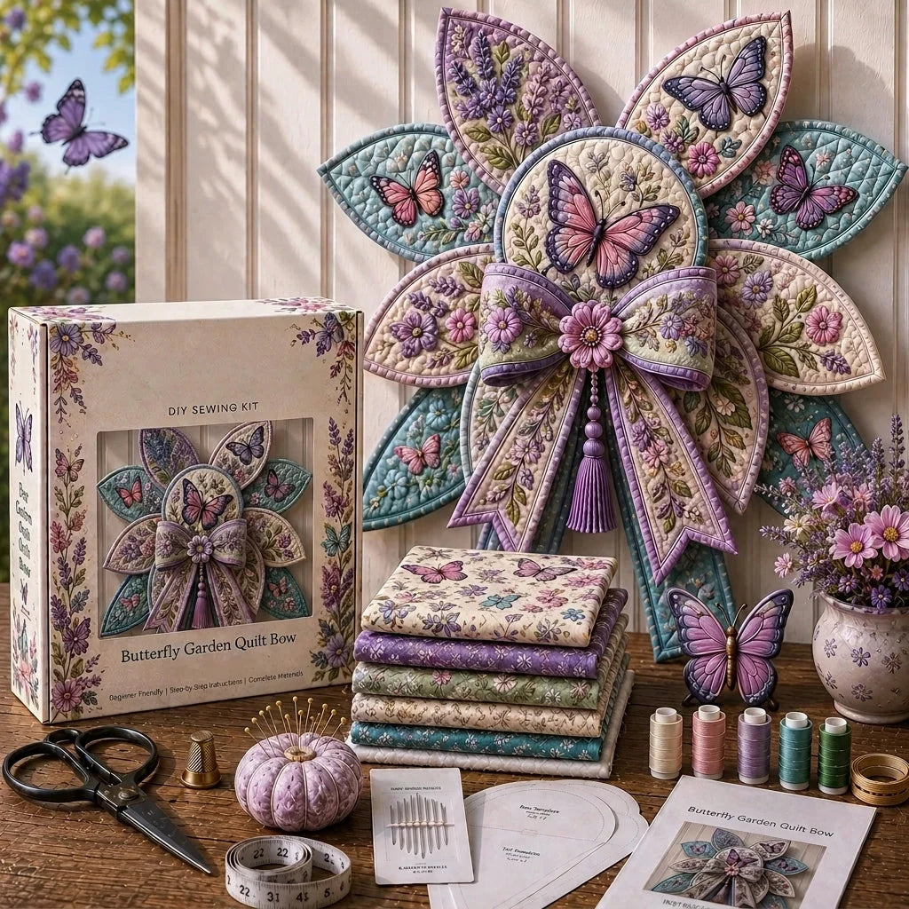 Sewing Kit Quilted Bow Beginner-Friendly Complete Set