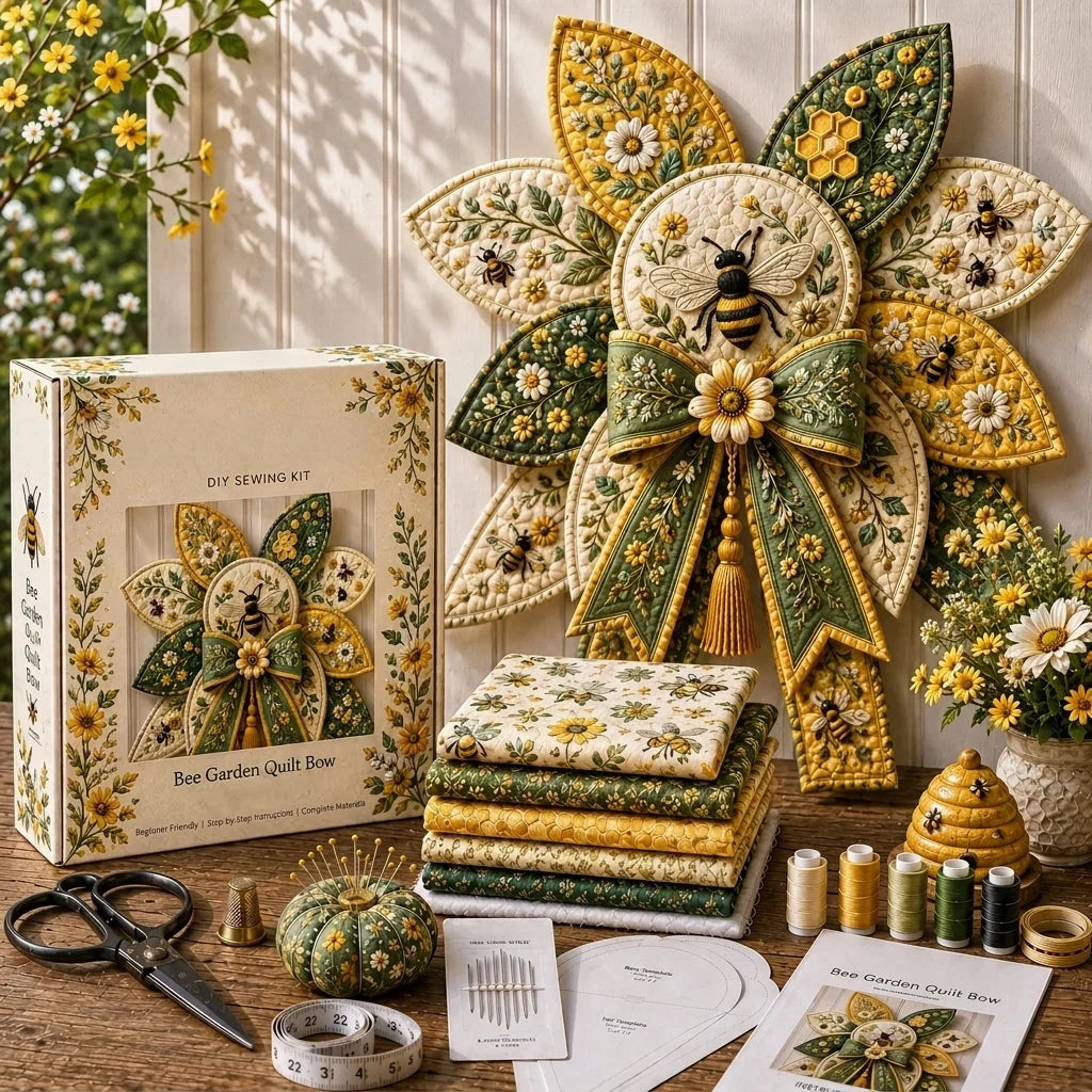 Sewing Kit Quilted Bow Beginner-Friendly Complete Set