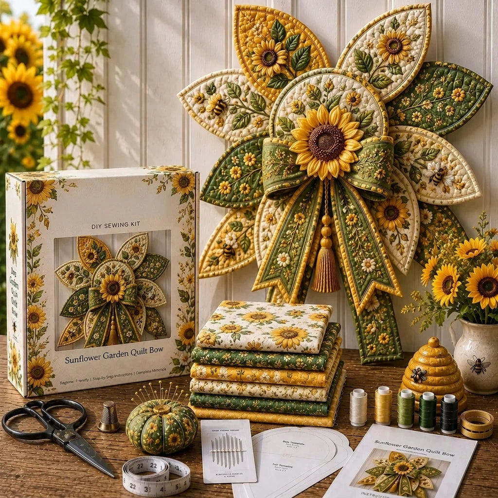 Sewing Kit Quilted Bow Beginner-Friendly Complete Set