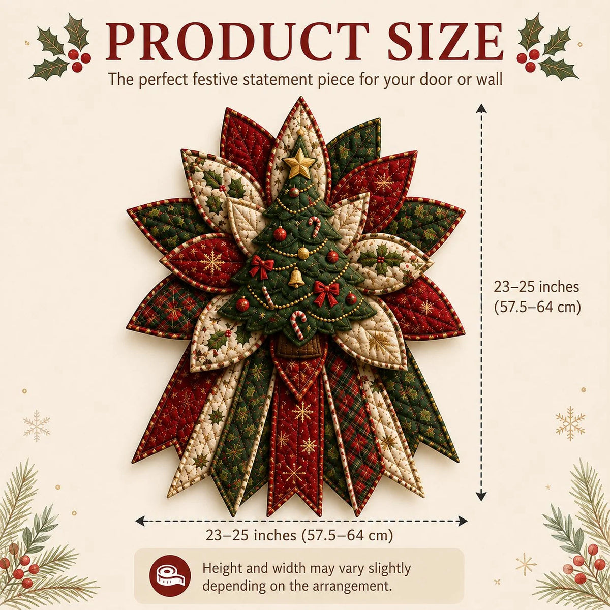 Sewing Kit Quilted Christmas Door Hanging Materials Included
