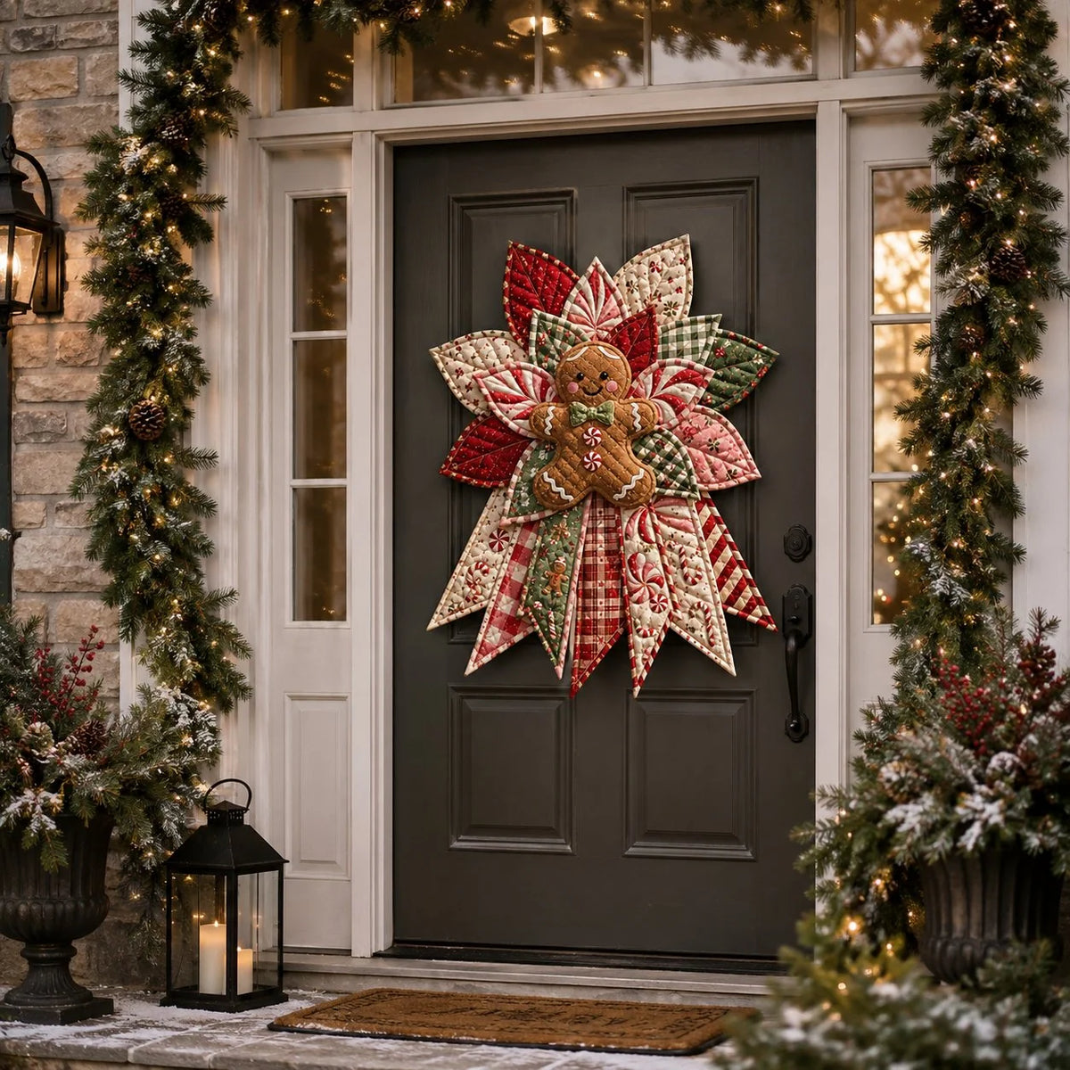 Sewing Kit Quilted Christmas Door Hanging Materials Included
