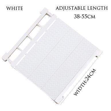 Shelf Organizer Adjustable Width No-Drill Installation
