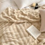 Sherpa Blanket Plush Textured Machine Washable Cozy Warmth
