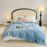Sherpa Blanket Plush Textured Machine Washable Cozy Warmth