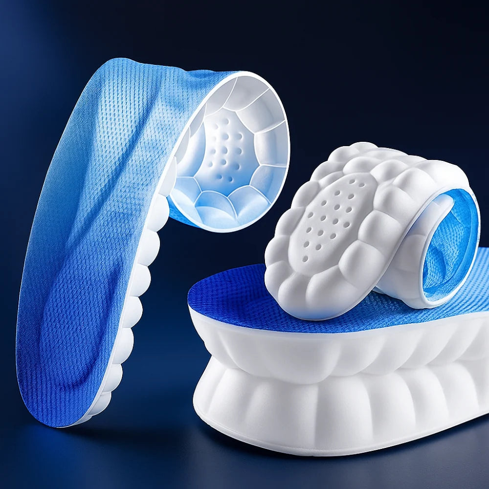 Shoe Insoles 4D Cloud Shock Absorption Breathable Trim-To-Fit