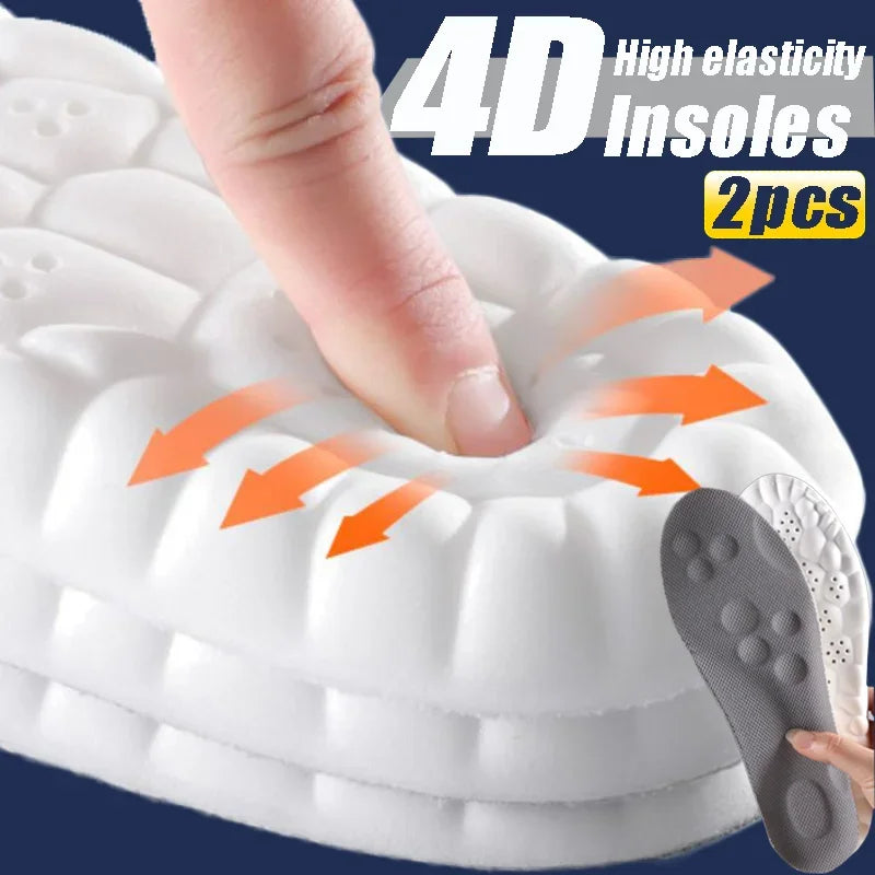 Shoe Insoles 4D Shock-Absorbing Arch Support & Massaging Texture