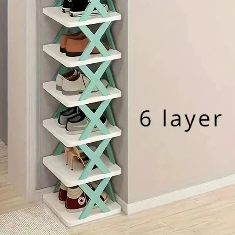 Shoe Organizer Multi-Tier Plastic Tool-Free Assembly