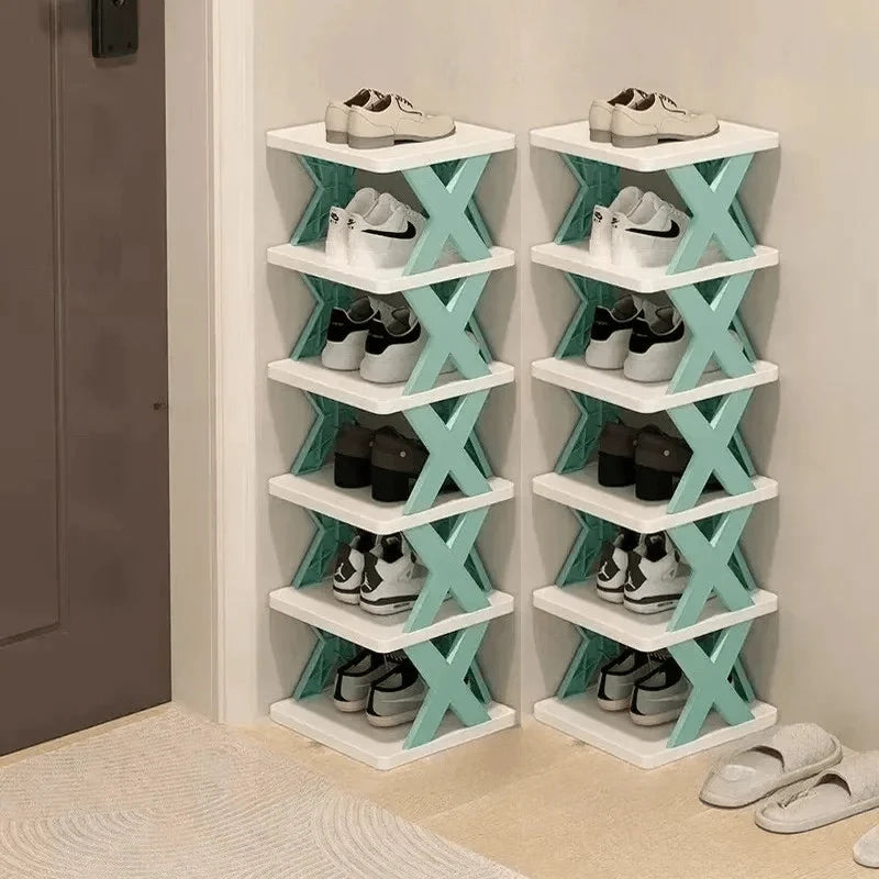 Shoe Organizer Multi-Tier Plastic Tool-Free Assembly