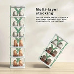 Shoe Organizer Multi-Tier Plastic Tool-Free Assembly