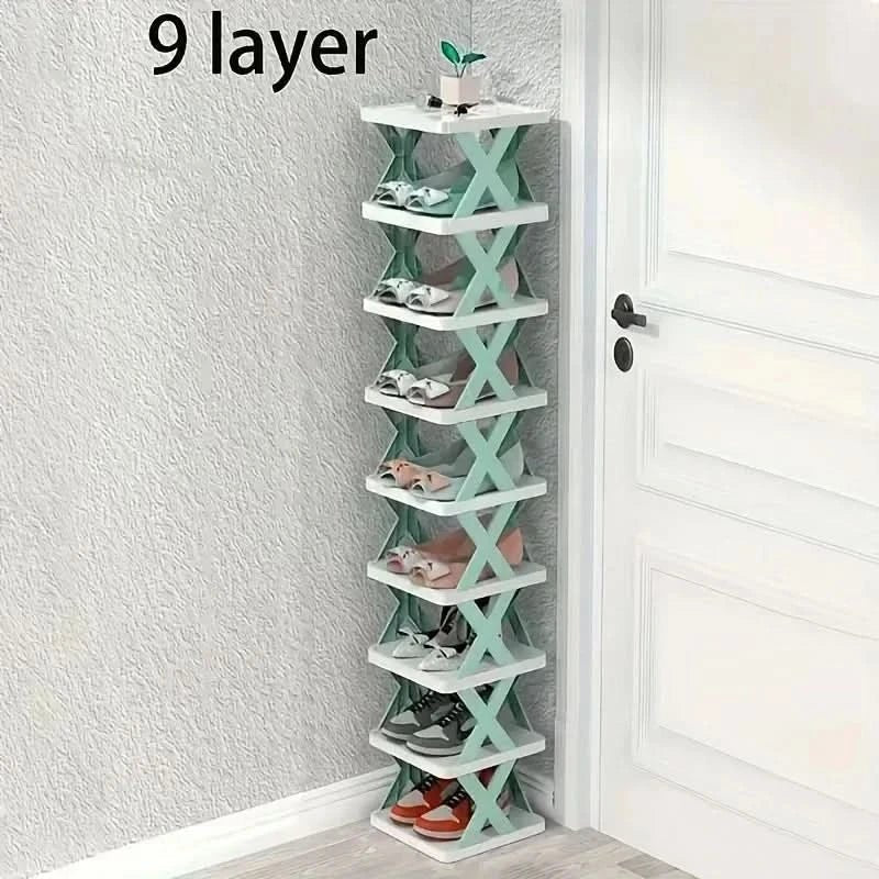 Shoe Organizer Multi-Tier Plastic Tool-Free Assembly