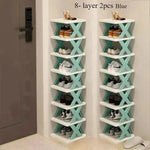 Shoe Organizer Multi-Tier Plastic Tool-Free Assembly