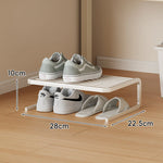 Shoe Organizer Rack Two-Tier Powder-Coated Steel Space-Saving