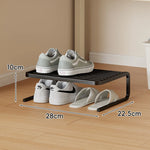 Shoe Organizer Rack Two-Tier Powder-Coated Steel Space-Saving